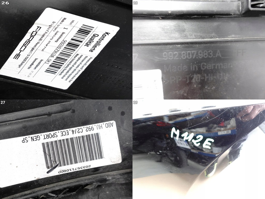 фото №12, Porsche 992 911 carrera sport c2/4 19- бампер спойлер задня 4xpdc