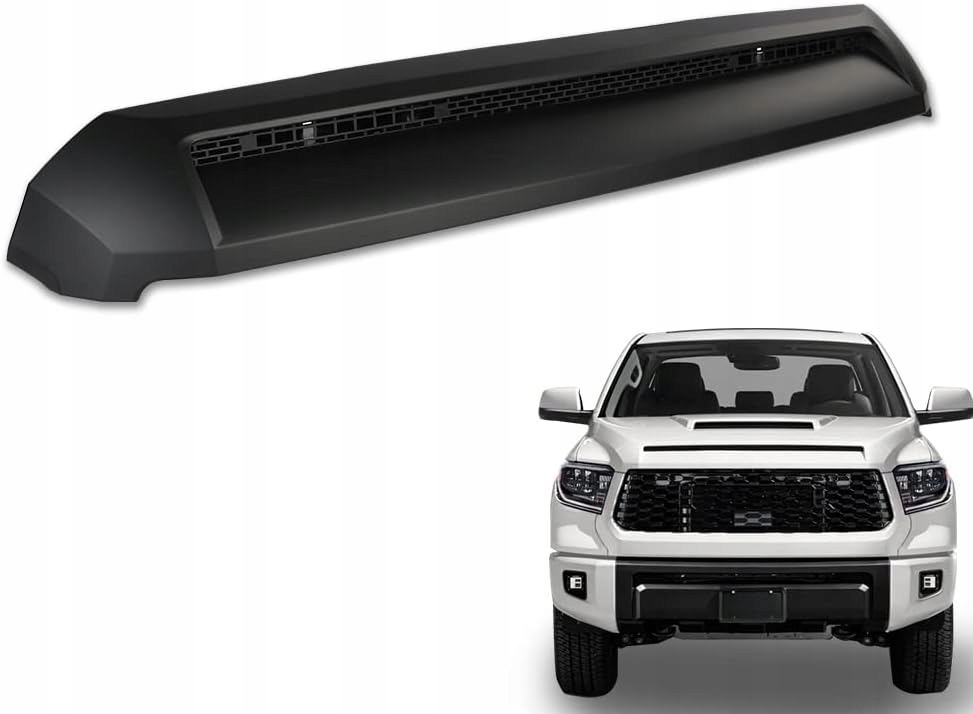 фото №1, Молдинг накладки верхній решітка радіатора капот czarna матова toyota tundra 2014-2021