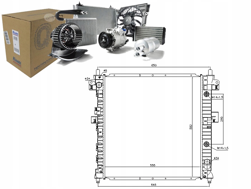 Купить Радиатор двигателя ssangyong actyon sports i kyron