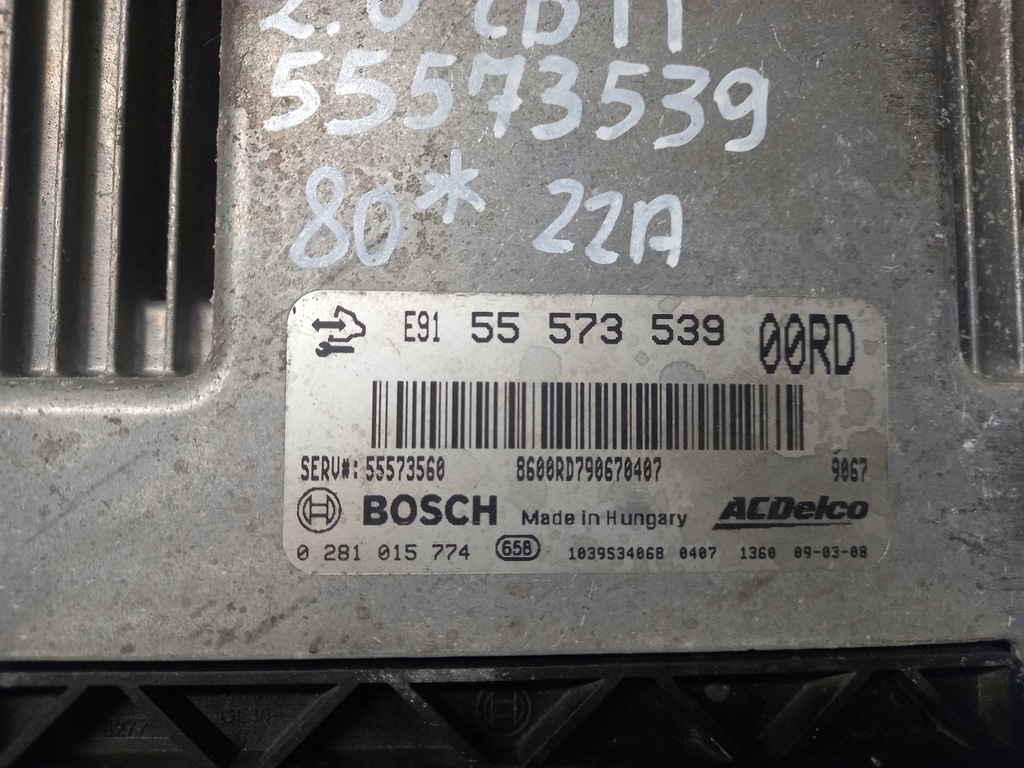 фото №5, Бортовий комп'ютер двигуна opel insignia 2.0 cdti 55573539