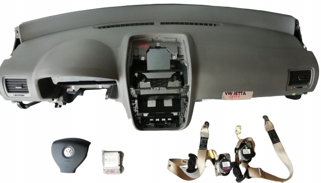 фото №1, Vw jetta 1k1 консоль, подушка безопасности+ модуль, ремни l+pr
