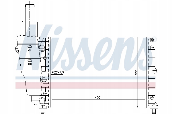 Радіатор води fiat punto 1 1.1 94-98 nissens Київ