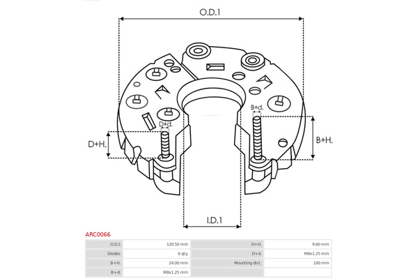 Випрямляч, генератор as-pl arc0066 Недорого