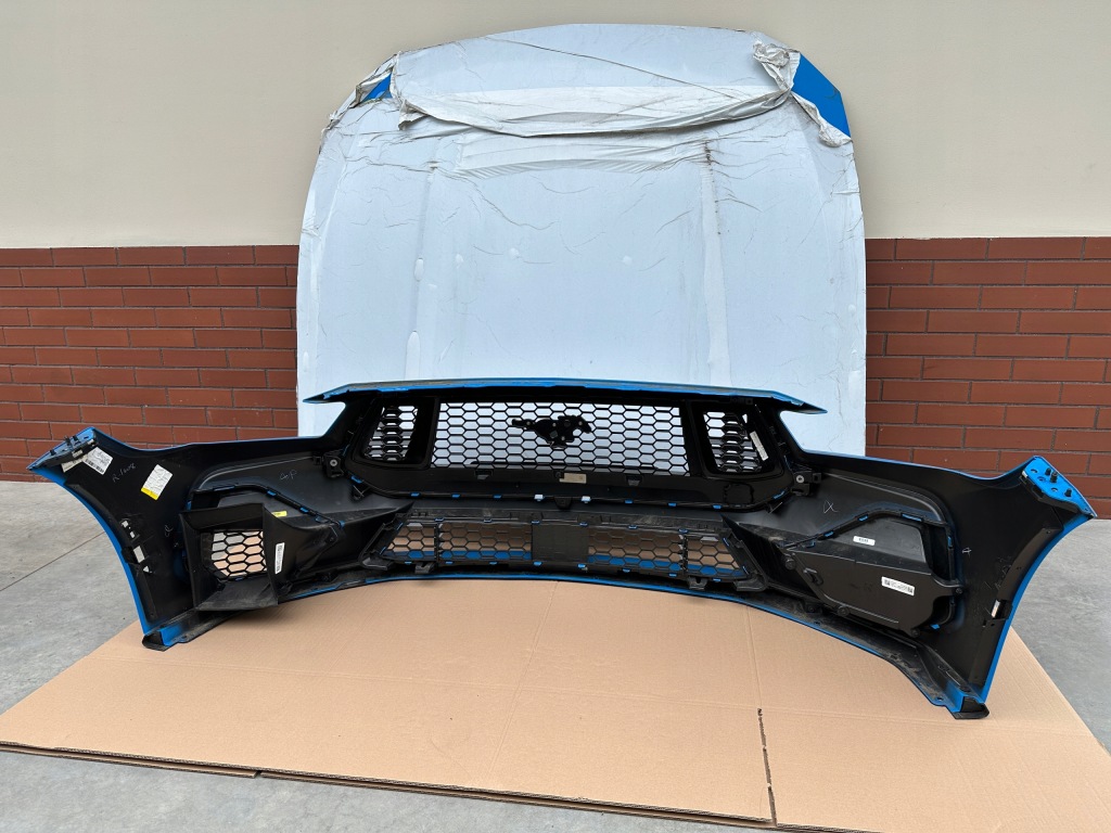 Ford mustang vii mk7 5.0 gt бампер перед капот крило grabber blue Недорого