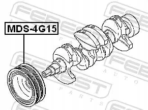 фото №3, Шків mds-4g15 febest mitsubishi carisma