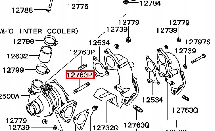 фото №10, Шпилька turbo mitsubishi pajero ii оригинальный номер md050074