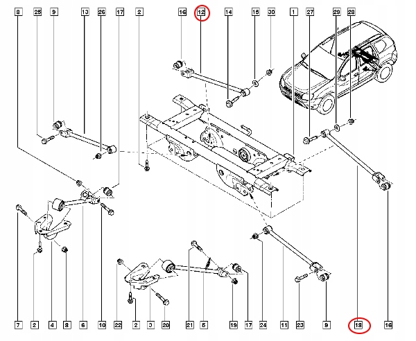 фото №5, Новий кронштейн балка задня duster 4x4 задня oryg
