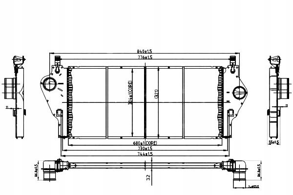 Nrf 30432 радиатор воздуха наддувочный Цена