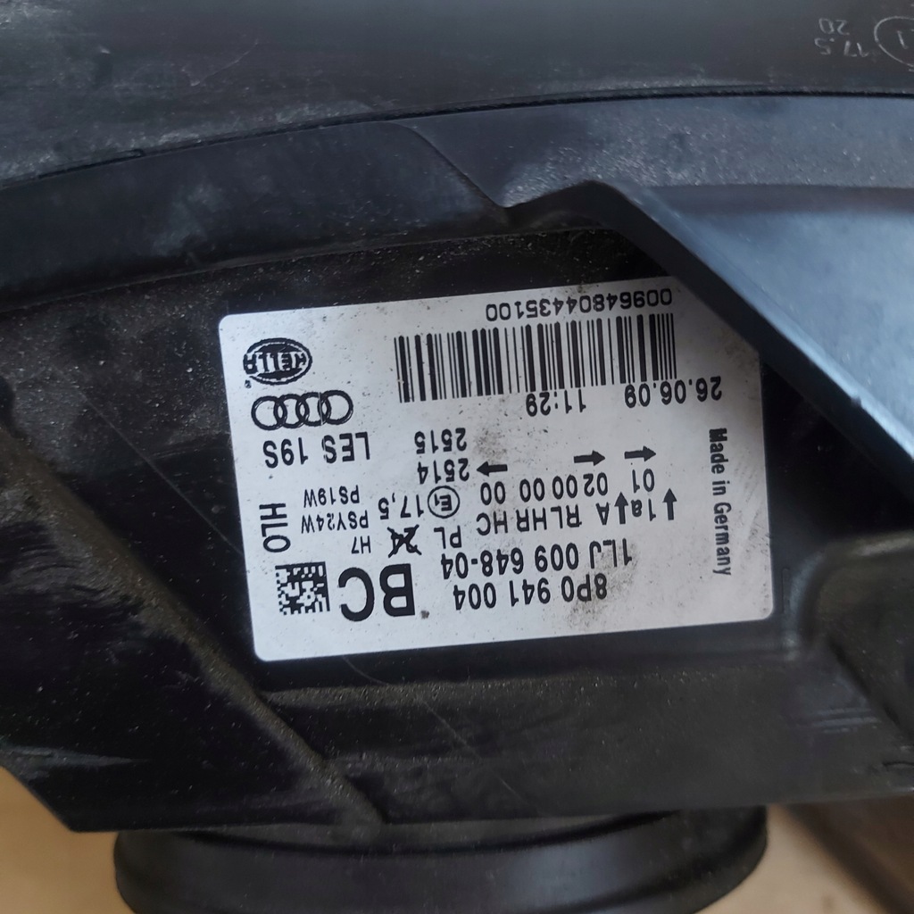 фото №7, Лампа перед правая audi a3 8p lift 8p0941004