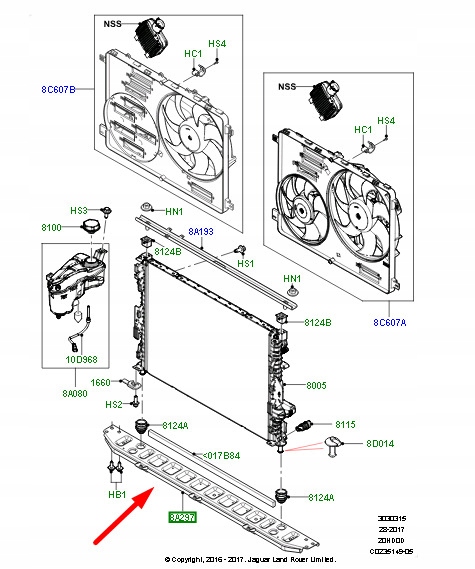 фото №4, Land rover range rover evoque l538 радиатор support lr024295 original