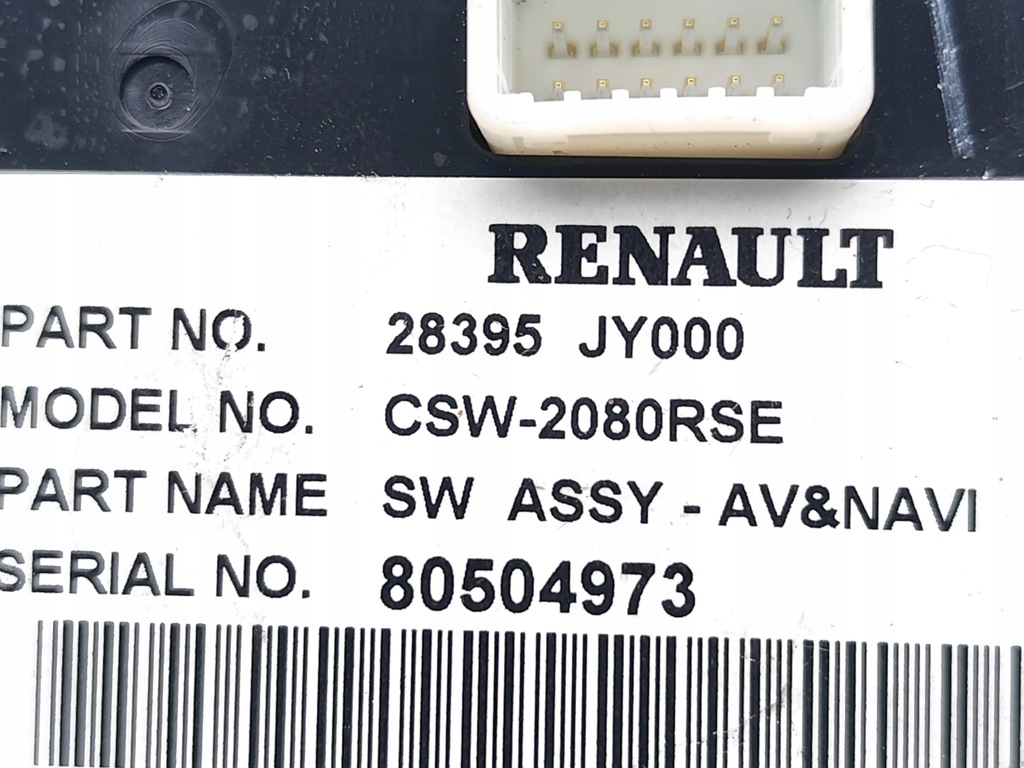 фото №7, Renault koleos панель радіо 2009 suv 28395-jy000 csw-2080rse 08-24 2.0 dci