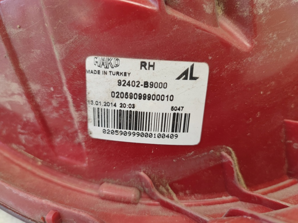 фото №6, Лампа правый задняя hyundai i10 ii 92402-b9000