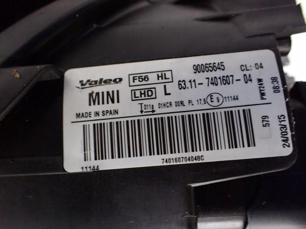 Лампа лівий перед full led європа 7401607 mini cooper f55 f56 f57 15r Зі Шроту