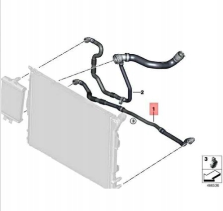 Bmw 1 f21 lci нижний пабтрубок  радиатора воды 17128616560 oem Цена