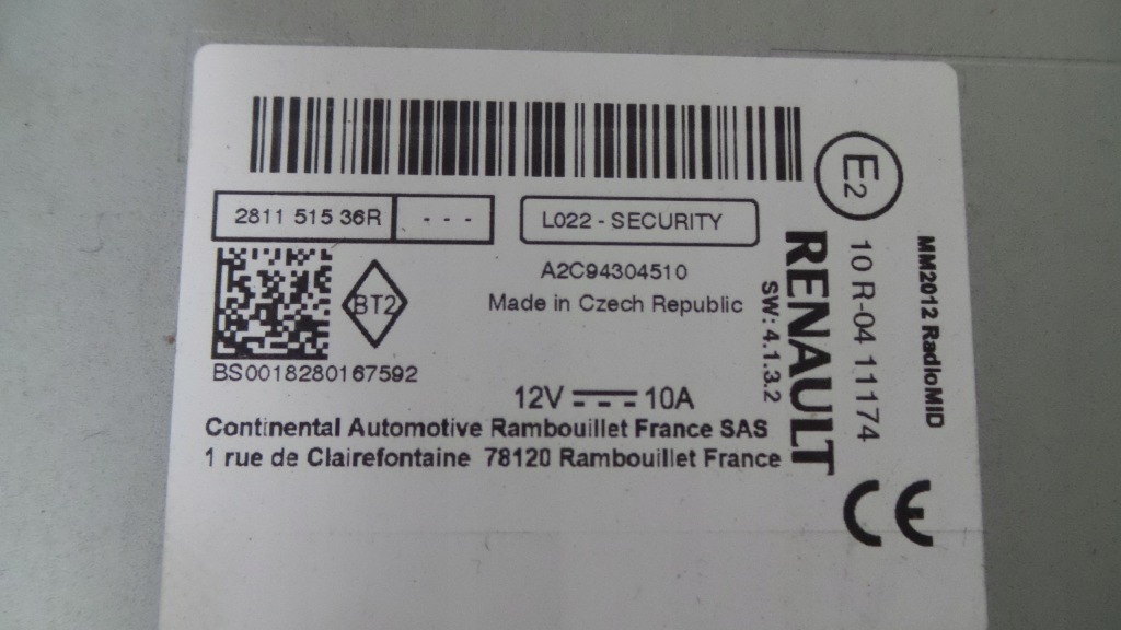 фото №4, Радио навигация navi renault zoe 281151536r i ii 2018 captur clio