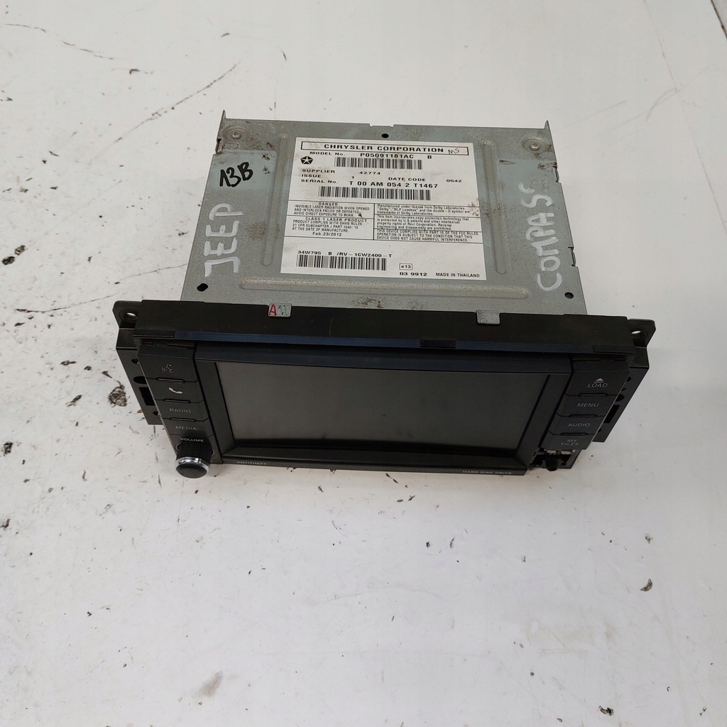 фото №1, Jeep compass радіо заводський навігація p05091181ac