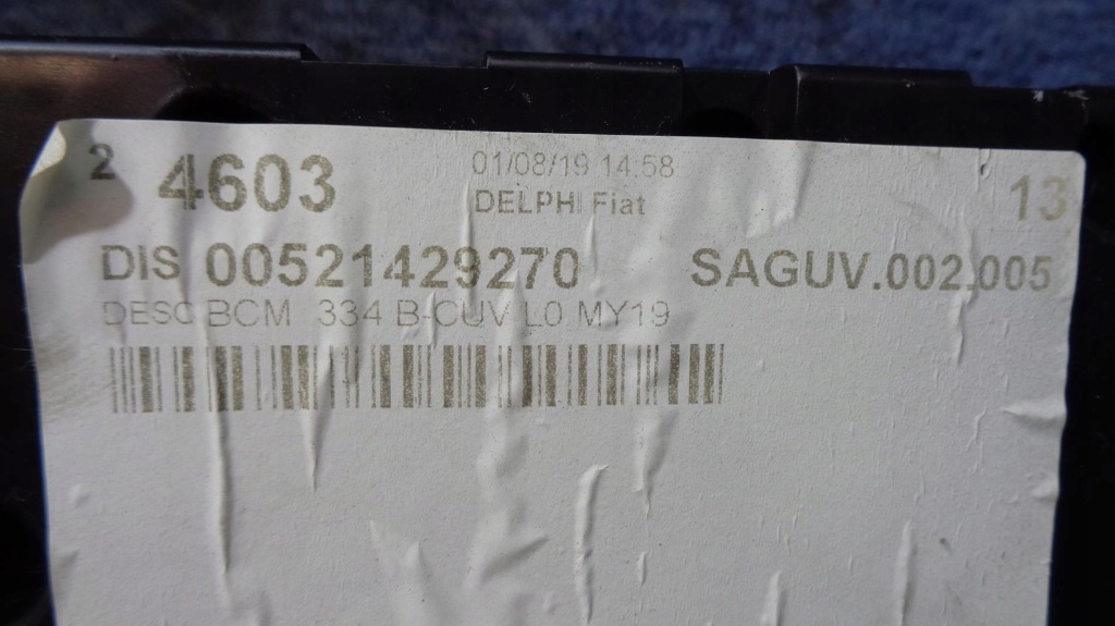 фото №9, Бортовий комп'ютер замок запалювання bsi fiat 500x lift fl 1.0 firefly turbo 2018-