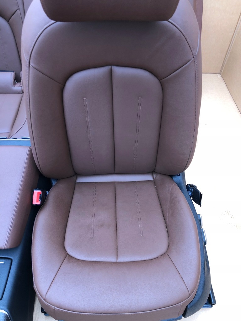 фото №5, Audi a7 c7 4g коричневі сидіння підігрів обшивки комплект пробіг 24 km