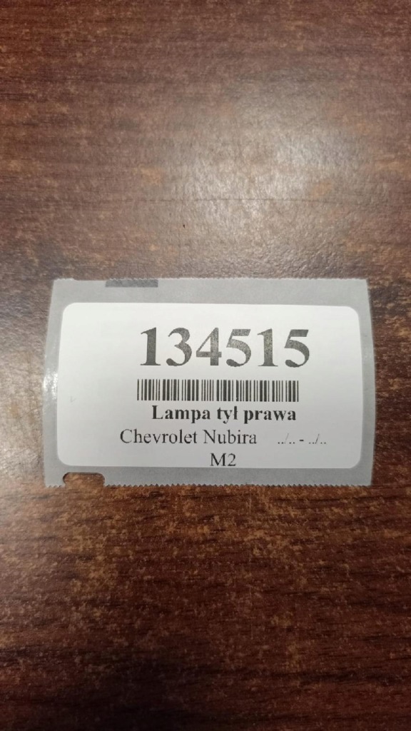Chevrolet nubira фара правий задні Зі Шроту