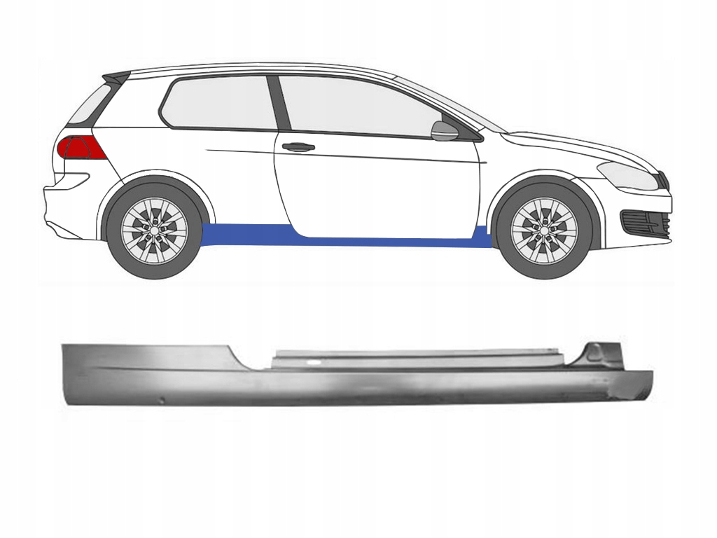 фото №1, Порог ремкомплект порог правая pvw76077r