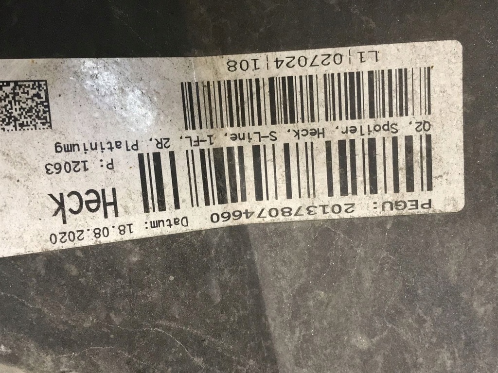 фото №7, Audi q2 спойлер диффузор бампер задняя 81a807521e