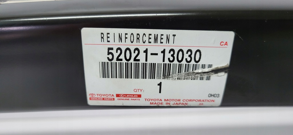 фото №12, Corolla e12 lift 04-07r усилитель балка pod бампер передняя 52021-13030