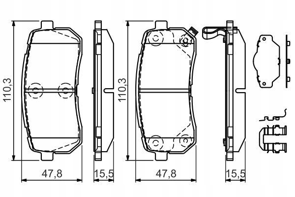 фото №16, Гальмівні колодки гальмівні hyundai h-1 cargo h-1 trav набір + набір необхідних речей водія #1