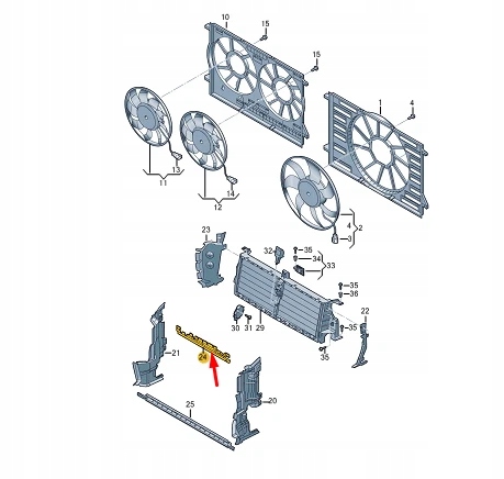 фото №9, Audi q8 4mn радиатор upper air guide 4m8121285 oem