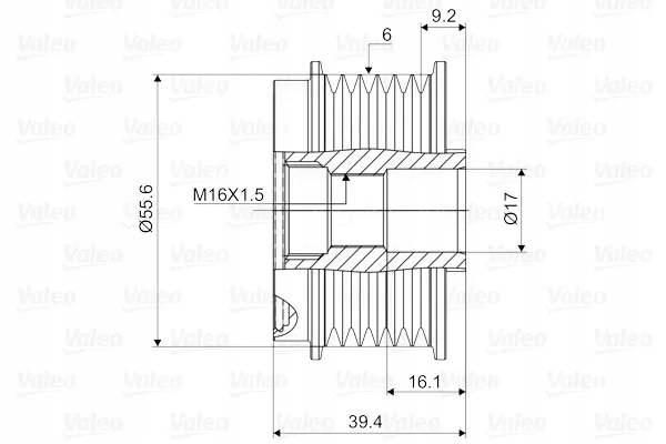 Сцепление генератора seat cordoba 06-09 valeo в Украине