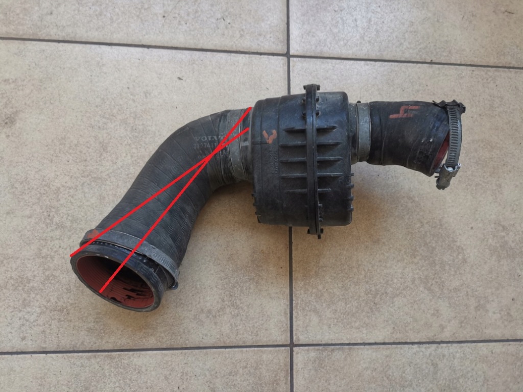 фото №1, Volvo xc60 s80 v70 wąż шланг воздуха резонатор