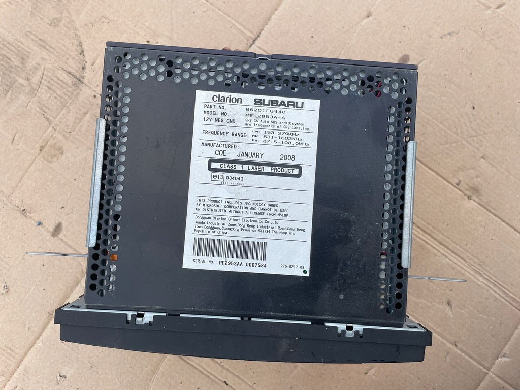 фото №2, Subaru impreza iii forester iii радио автомагнитола 86201fg440