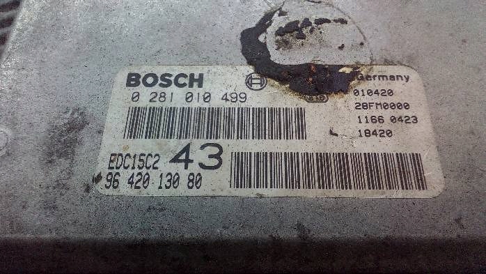 фото №9, Бортовой компьютер двигателя citroen xsara 2,0 hdi 0281010499