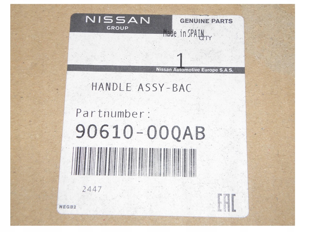 фото №5, Ручка крышки задняя renault trafic ii opel vivaro оригинал nowa оригинальный номер 8200007345