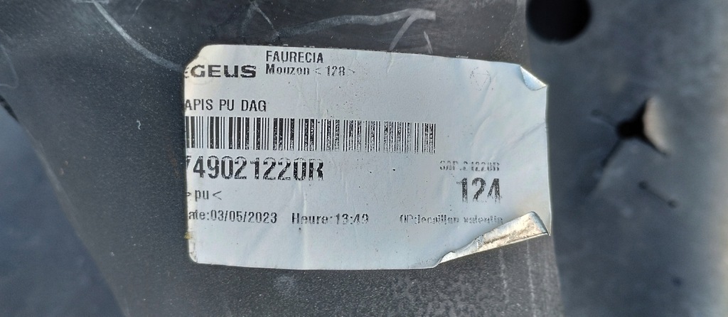 фото №5, Обшивка коврик перед renault kangoo iv 21- 749021220r