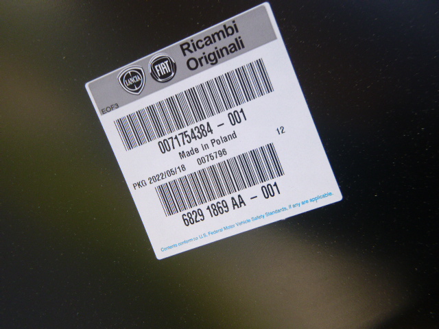 фото №6, Крыло правый задняя fiat 500 abarth 2007-2020 новый