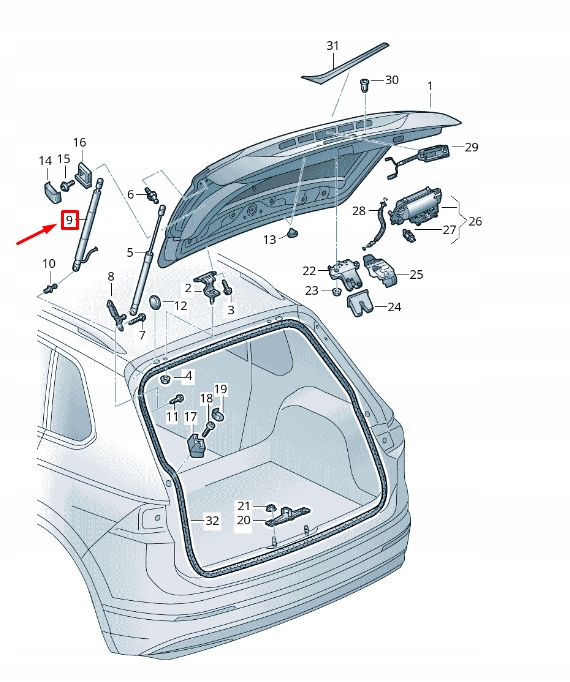 фото №1, Skoda kodiaq ns rear lid серводвигатель 565827851