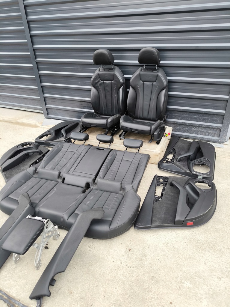 фото №15, Сиденье сиденья кожа комплект s line audi a4 b9 белый nić с подогревом !!!