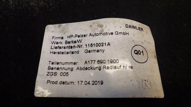 фото №6, Підкрилок правий задня mercedes w177 a1776901900