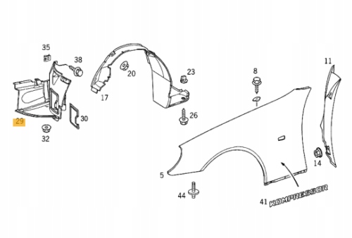 фото №3, Mercedes slk w170 r170 подкрылок передние
