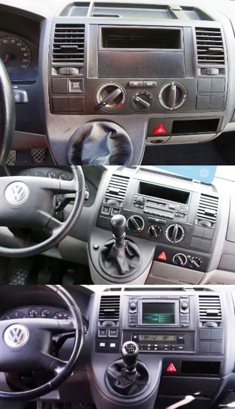 фото №14, Vw transporter t5 рамка радио радио 2din 61190