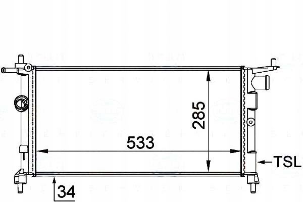 фото №1, Behr hella радіатор wody opel combo 1.4 71_