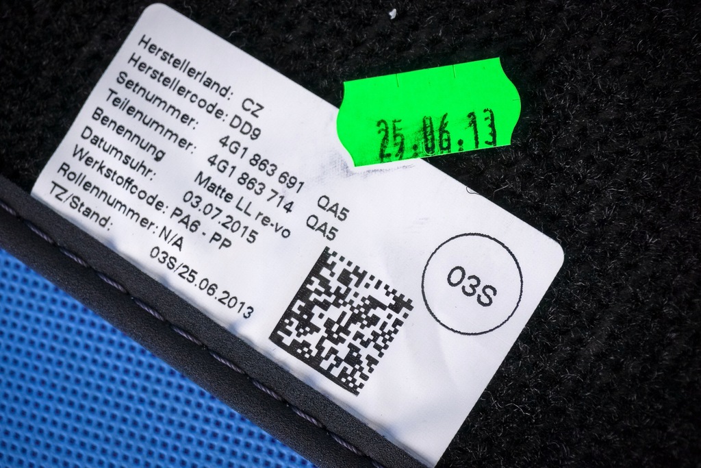 фото №11, Коврики велюровые комплект audi a6 4g a7 4g8 4g1863691 4g0864450 qa5