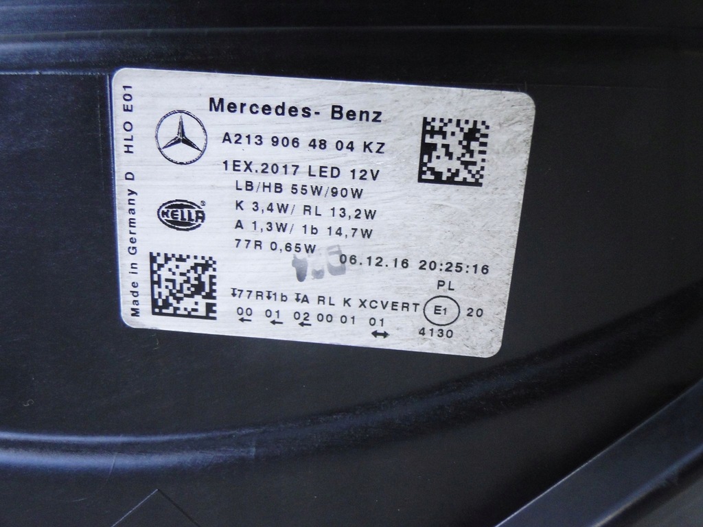 фото №13, Mercedes w213 лампа права multibeam led niebieska