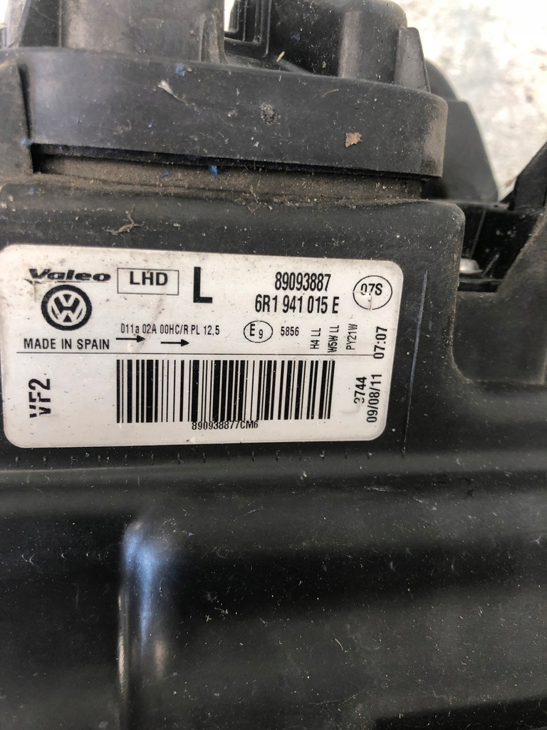 фото №9, Лампа левый перед vw polo v 6r 6r1941015e