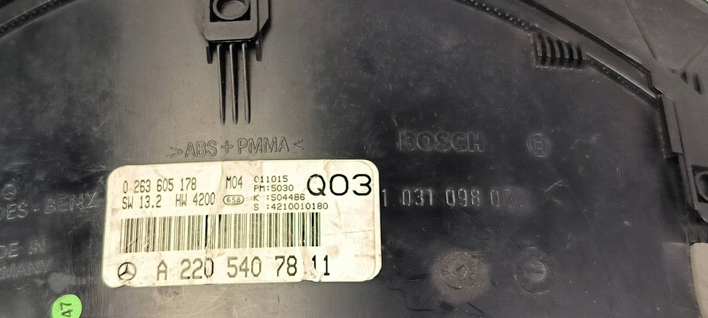 фото №9, Лічильник приладова панель a2205407811 mercedes s-klasa w220