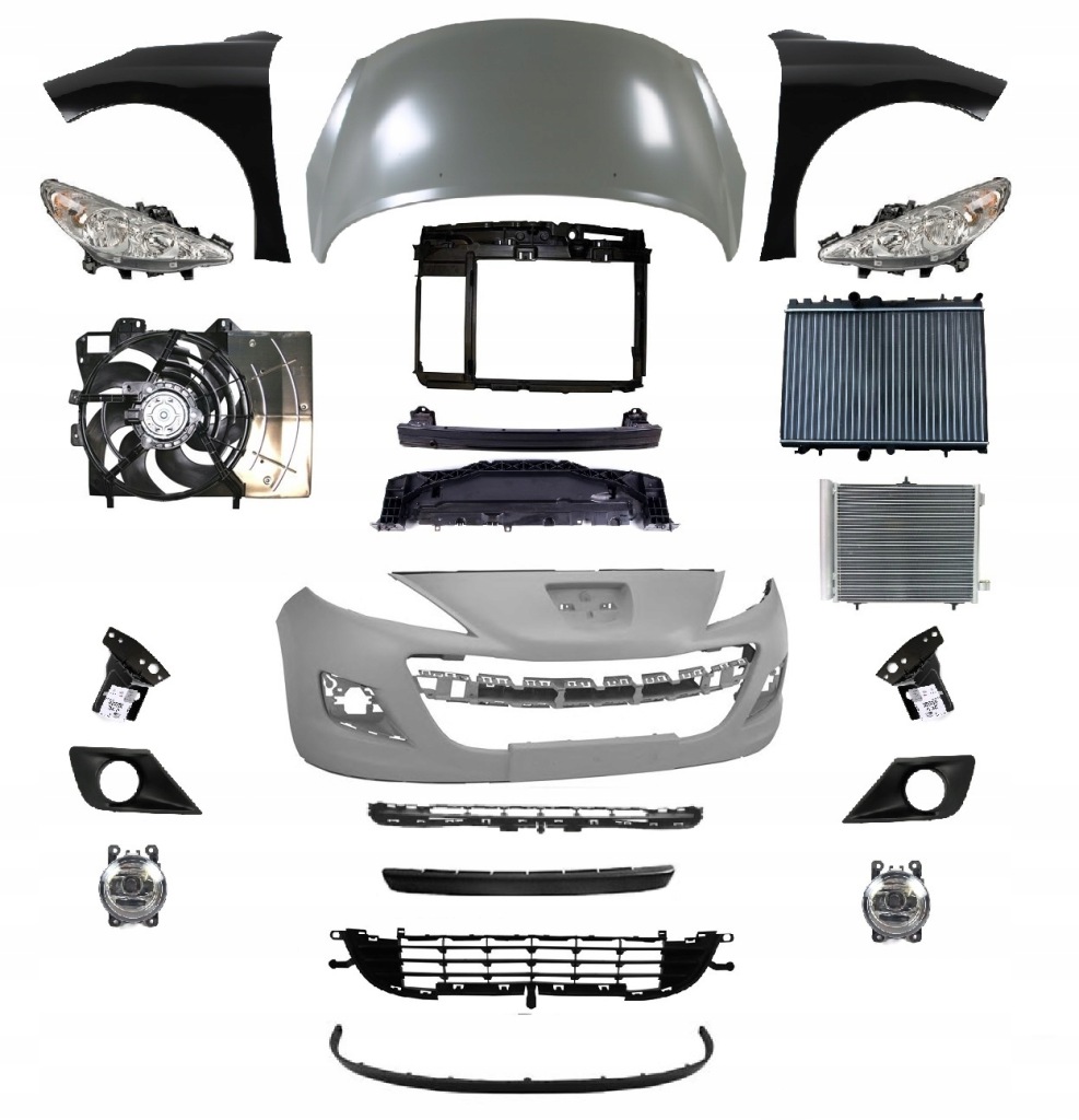 фото №1, Peugeot 207 09-13 перед капот бампер pas лампа