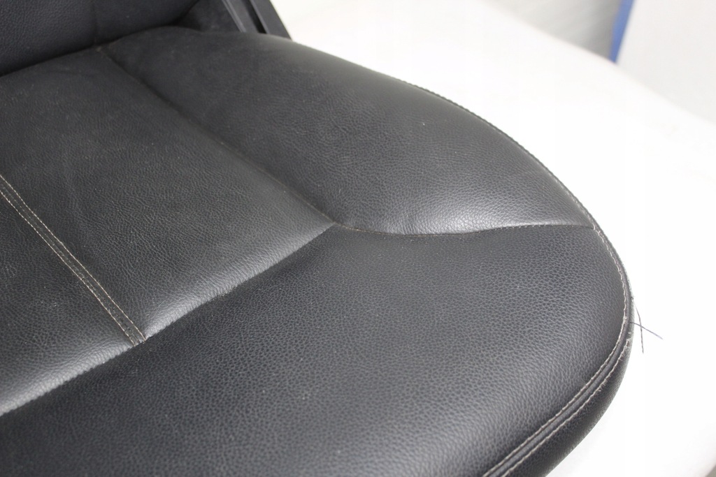фото №10, Mercedes gl x164 сидіння лівий przed liftem czarna шкіра білий nić