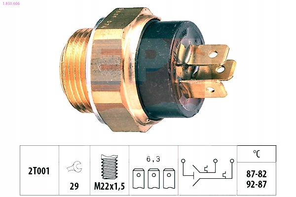 фото №2, Выключатель вентилятора радиатора citroen eps