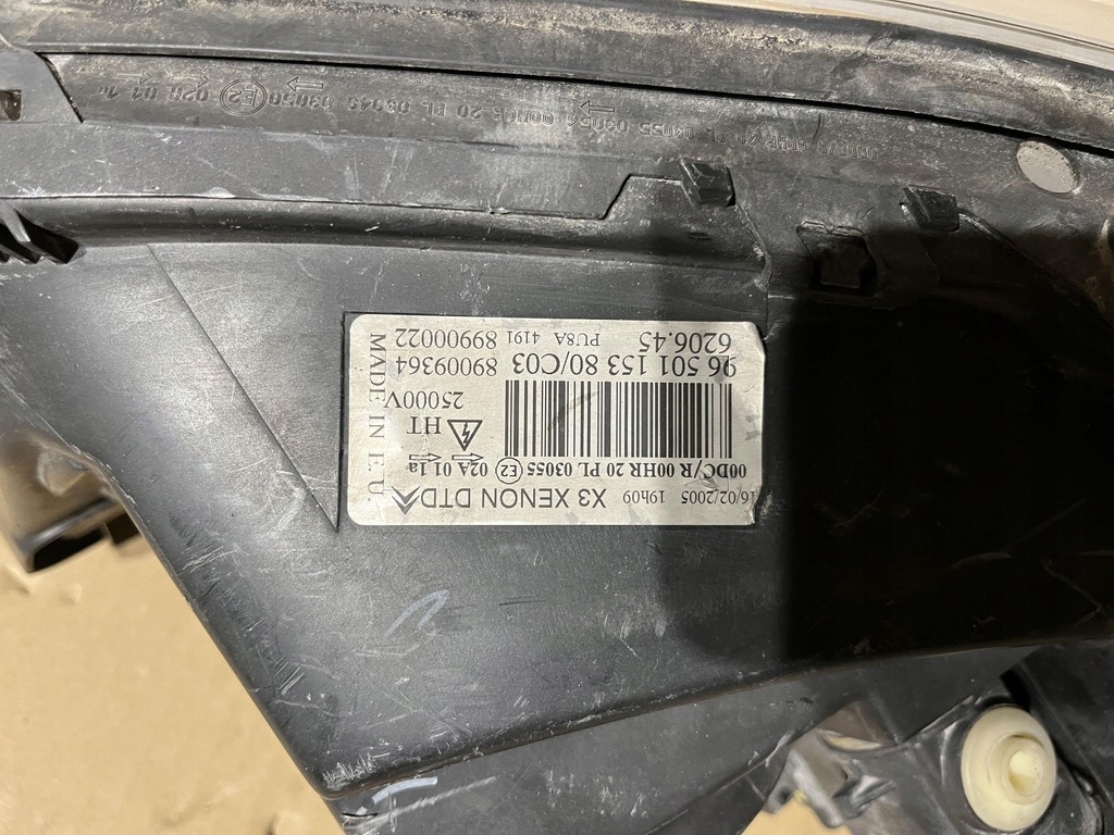 фото №8, Citroen c5 лампа правий перед 9650115380