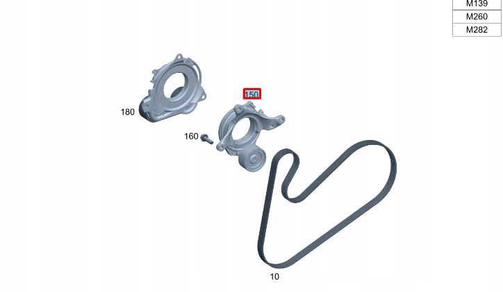 Mercedes-benz cla coupe c118 натягувач ремінь a2822000170 Ціна